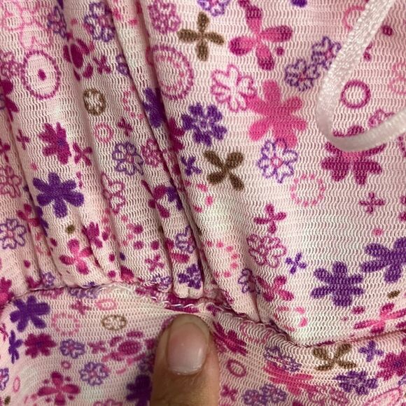 One Step Up babydoll Y2K Pink Floral Blouse Large Juniors medium women’s - Picture 3 of 8